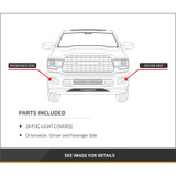 For Chrysler 200 Fog Light Cover 2011 12 13 2014 | Textured Black | w/ Chrome Trim | DOT / SAE Compliance (CLX-M0-USA-REPC108042-CL360A70-PARENT1)
