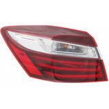For Honda Accord Outer Tail Light Assembly 2016 2017 CAPA | Halogen | Sedan (CLX-M0-USA-REPHD730102Q-CL360A70-PARENT1)