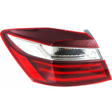 For Honda Accord Outer Tail Light Assembly 2016 2017 Halogen | Sedan (CLX-M0-USA-REPHD730102-CL360A70-PARENT1)
