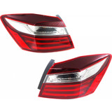 For Honda Accord Outer Tail Light Assembly 2016 2017 Halogen | Sedan (CLX-M0-USA-REPHD730102-CL360A70-PARENT1)