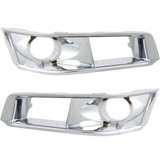 For Cadillac CTS Fog Light Cover 2008-2015 | Chrome | w/ HID Headlights | Sedan / Wagon / Coupe | DOT / SAE Compliance (CLX-M0-USA-REPC107530-CL360A70-PARENT1)