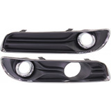 For Chrysler 300 Fog Light Cover 2011 12 13 2014 Outer | Black | w/ Chrome Trim | w/ Adaptive Cruise Control | Excludes SRT-8 Model | DOT / SAE Compliance (CLX-M0-USA-REPC108602-CL360A70-PARENT1)