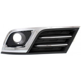 For Chevy Traverse Fog Light Cover 2013 14 15 16 2017 | Textured Black | w/ Chrome Trim | DOT / SAE Compliance (CLX-M0-USA-REPC108622-CL360A70-PARENT1)