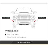 For Lexus RX350 / RX450H Fog Light Cover 2013 2014 2015 | Chrome | w/o F Sport Package | DOT / SAE Compliance (CLX-M0-USA-REPL108004-CL360A70-PARENT1)
