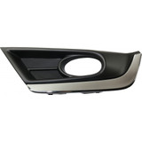 For Honda CR-V Fog Light Cover 2017 2018 | Garnish | Black | Touring Model | w/ Chrome | DOT / SAE Compliance (CLX-M0-USA-RH10820006-CL360A70-PARENT1)
