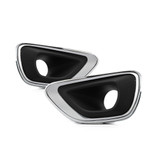 For Jeep Grand Cherokee Fog Light Cover 2014 2015 2016 | Black & Chrome | w/ Chrome Trim | Excludes SRT Model | DOT / SAE Compliance (CLX-M0-USA-REPJ108002-CL360A70-PARENT1)