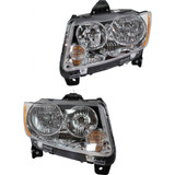 For Jeep Compass Headlight Assembly 2011 2012 2013 | Standard Type | Code LMB | w/o Black Trim | CAPA (CLX-M0-USA-REPJ100122Q-CL360A70-PARENT1)