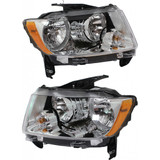 For Jeep Compass Headlight Assembly 2011 2012 2013 | Standard Type | Code LMB | w/o Black Trim (CLX-M0-USA-REPJ100122-CL360A70-PARENT1)