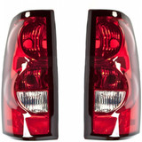 For Chevy Silverado 1500 / 2500 HD Classic Tail Light Assembly 2007 | w/ Black Trim | Fleetside | All Cab Types (CLX-M0-USA-REPC730332-CL360A75-PARENT1)