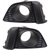 For Honda Fit Fog Light Cover 2015 2016 2017 | Bezel | Textured Black | DOT / SAE Compliance (CLX-M0-USA-REPH108014-CL360A70-PARENT1)