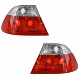 For BMW 325Ci / 330Ci / M3 Outer Tail Light Assembly 2001 2002 2003 Clear & Red Lens | Coupe | w/o Bulbs (CLX-M0-USA-4441907LUQCR-CL360A71-PARENT1)