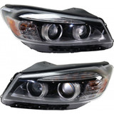 For Kia Sorento Headlight Assembly 2016 2017 2018 | Halogen | w/ LED Accent Light | CAPA (CLX-M0-USA-REPK100192Q-CL360A70-PARENT1)