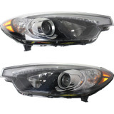 For Kia Forte / Forte Koup / Forte5 Headlight Assembly 2014 2015 | Halogen | w/ LED Position Light | CAPA (CLX-M0-USA-REPK100172Q-CL360A70-PARENT1)