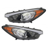For Kia Forte / Forte5 Headlight Assembly 2014 2015 2016 Halogen | w/o LED Position Light (CLX-M0-USA-REPK100170-CL360A70-PARENT1)