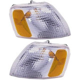 For 1998-2001 Volkswagen Passat Turn Signal / Side Marker Light DOT Certified w/ Bulbs Included ;GLS|GLX|TDI|GLS 4MOTION|GLX 4MOTION; White Lens (CLX-M0-18-5450-90-1-PARENT1)