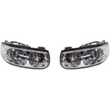 For 2000-2005 Buick Lesabre Headlight DOT Certified Bulbs Included w/cornering/marker lamp; Custom; w/fluted high beam surface (CLX-M0-20-5874-90-1-PARENT1)