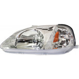 For 1999 2000 Honda Civic Headlight DOT Certified Lens and Housing Only includes side marker lamp (CLX-M0-20-5662-01-1-PARENT1)