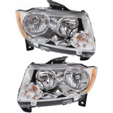 For 2011-2013 Jeep Grand Cherokee Headlight DOT Certified Bulbs Included Halogen (CLX-M0-20-9166-00-1-PARENT1)