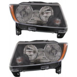 For 2013-2017 Jeep Compass Headlight DOT Certified Bulbs Included Standard Type; Code LMB; w/Black Trim (CLX-M0-20-9166-80-1-PARENT1)