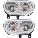 For 2008-2014 Dodge Challenger Headlight DOT Certified Bulbs Included Halogen (CLX-M0-20-9148-00-1-PARENT1)