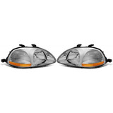For 1996-1998 Honda Civic Headlight DOT Certified Lens & Housing Only Exc. SI Includes Side Marker Lamp w/o Bulbs or Sockets (CLX-M0-20-3162-01-1-PARENT1)