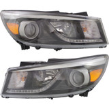 For 2015-2018 Kia Sedona Headlight DOT Certified Bulbs Included SX|SXL|LIMITED; Halogen; w/Jeweled LED Driver Running Lamp (CLX-M0-20-9652-80-1-PARENT1)