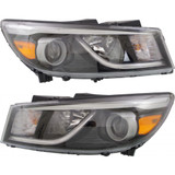 For 2015-2018 Kia Sedona Headlight DOT Certified Bulbs Included EX|L|LX; Halogen; w/ String LED Driver Running Lamp (CLX-M0-20-9652-90-1-PARENT1)