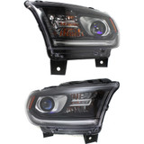 For 2014-2015 Dodge Durango Headlight DOT Certified Bulbs Included ;Halogen; w/o LED Lamps; Black Trim (CLX-M0-20-9546-90-1-PARENT1)