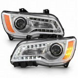 For 2011-2014 Chrysler 300 Headlight CAPA Certified Bulbs Included ;for Sedan; Halogen; Chrome Bezel (CLX-M0-20-9218-00-9-PARENT1)