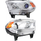 For 2014 2015 Dodge Durango Halogen Headlight W/O LED Chrome (CLX-M1-333-1139L-AF1-PARENT1)