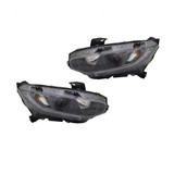 For Honda Civic Sedan / Coupe Headlight 2019 2020 Halogen w/ LED Daytime Running Light (CLX-M0-20-9778-90-CL360A55-PARENT1)