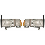 KarParts360: For 2000 2001 2002 DODGE RAM 2500 Headlight Assembly Side w/Bulbs w/o Sport (CLX-M0-CS060-B001L-CL360A2-PARENT1)