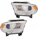 For Dodge Durango Headlight 2016 17 18 19 2020 Chrome Halogen Type (CLX-M0-20-9546-70-CL360A55-PARENT1)