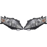 For Lexus RX350 Headlight 2010 2011 2012 Halogen Type Chrome Bezel (CLX-M0-20-9130-00-CL360A55-PARENT1)
