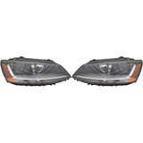 For Volkswagen Jetta headlight 2017 2018 Halogen w/ LED Daytime Running Light (CLX-M0-20-9990-00-CL360A55-PARENT1)