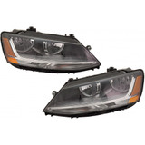 For Volkswagen Jetta headlight 2017 2018 Halogen w/ LED Daytime Running Light CAPA Certified (CLX-M0-20-9990-00-9-CL360A55-PARENT1)