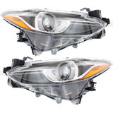 For Mazda 3 Headlight 2014 15 16 17 2018 HID w/ Manual Level (CLX-M0-20-9538-01-CL360A55-PARENT1)