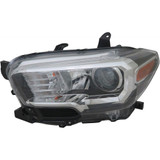 For Toyota Tacoma Headlight 2016 2017 Halogen Type w/o LED Daytime Running Light Black (CLX-M0-20-9750-90-CL360A55-PARENT1)