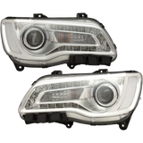 For Chrysler 300 Headlight 2018 19 2020 Projector Halogen Type Chrome CAPA Certified (CLX-M0-20-9218-80-9-CL360A55-PARENT1)