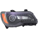 For Chrysler 300 Headlight 2012 2013 2014 Halogen w/ LED Daytime Running Light Black Bezel (CLX-M0-20-9300-00-CL360A55-PARENT1)