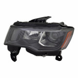 For Jeep Grand Cherokee Headlight 2017 18 19 2020 Black Bezel Halogen Type CAPA Certified (CLX-M0-20-16276-90-9-CL360A55-PARENT1)