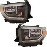 For Toyota Tundra Headlight 2018 19 2020 w/o Smoked Chrome LED (CLX-M0-20-16218-00-CL360A55-PARENT1)