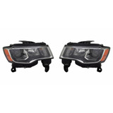 For Jeep Grand Cherokee Headlight 2017 18 19 2020 Chrome Halogen Type (CLX-M0-20-16276-00-CL360A55-PARENT1)
