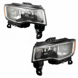 For Jeep Grand Cherokee Headlight 2017 18 19 2020 Chrome Halogen Type CAPA Certified (CLX-M0-20-16276-00-9-CL360A55-PARENT1)