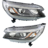 For Honda CR-V Headlight 2015-2016 Touring Model Halogen Type w/ LED Daytime Running Light CAPA Certified (CLX-M0-20-16508-00-9-CL360A55-PARENT1)