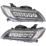For Acura RDX Headlight 2016 2017 2018 Pair Driver and Passenger Side LED For AC2502128 | 33150-TX4-A51 (PLX-M0-20-9732-00-CL360A55)