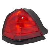 For 1999-2011 Ford Crown Victoria Rear Tail Light Assembly Unit w/o Sport Package; w/2 Bulb Lamp; w/Black Molding; w/Red Lens (CLX-M0-FR234-U110L-PARENT1)