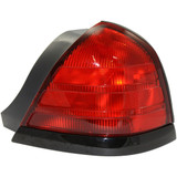 For 1999-2011 Ford Crown Victoria Rear Tail Light Assembly Unit w/o Sport Package; w/2 Bulb Lamp; w/Black Molding; w/Red Lens (CLX-M0-FR234-U110L-PARENT1)