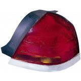 For 1998-2005 Ford Crown Victoria Rear Tail Light Assembly Unit w/o Sport Package; w/4 Bulb Lamp; w/Red & Amber Lenses (CLX-M0-FR234-U000L-PARENT1)