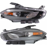 For Dodge Dart 2013-2015 Headlight Assembly Halogen Black Trim CAPA Certified (CLX-M1-333-1136L-AC2-PARENT1)